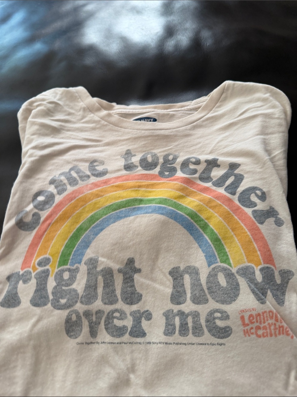 Retro Rainbow Graphic Tee - Come Together lyrics